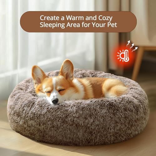 JOLLYVOGUE Calming Dog Beds Large Sized Dog, 36in Donut Washable Large Pet Bed - Image 4