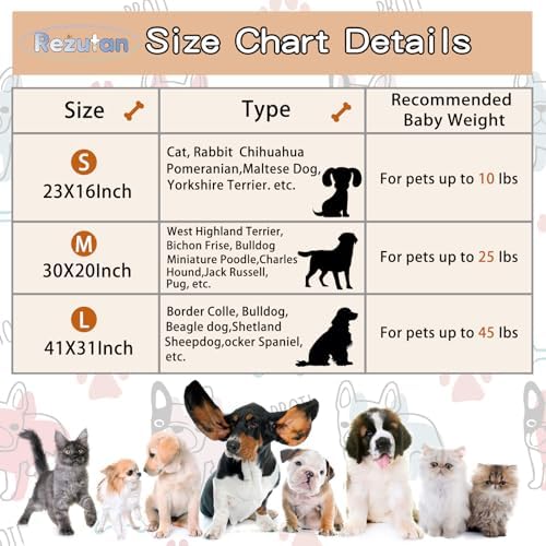 Rezutan Blanket for Large Dogs & Cats Soft Reversible Cute Paw 40"x31" - Image 6