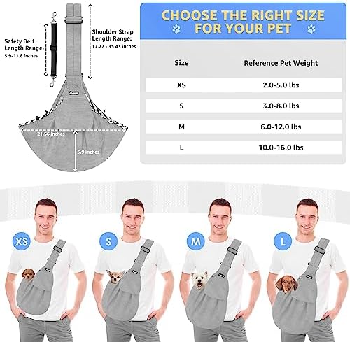 Lukovee Pet Sling, Puppy Small Pet Cat Carrier - Image 6