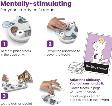 Catstages Nina Ottosson Rainy Day Puzzle & Play Cat Toy Treat Puzzle - Image 6