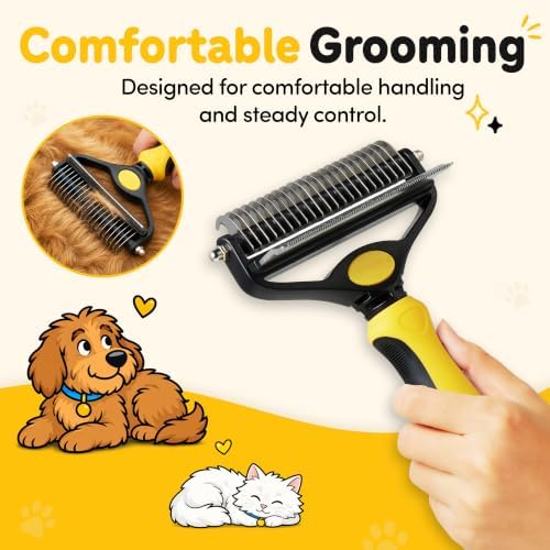 2-in-1 Deshedding Brush and Dematting Rake - Image 6
