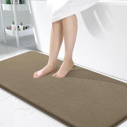 OLANLY Memory Foam Bathroom Runner Rug 47x24, Absorbent Long Bath Mat by OLANLY