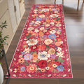 Red Hallway Runner Rug 2x6 for Bedroom Kitchen by WelcometoBabovid