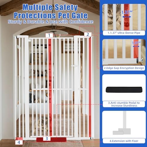 SHYUJAJIE 71 Inch Extra Tall Pet Gate - Image 4