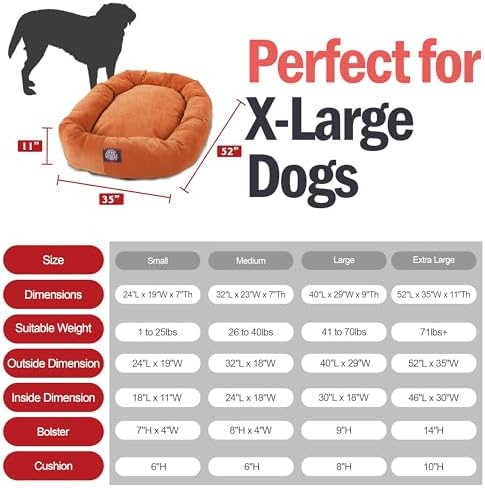 Majestic Pet Micro Velvet Dog Bed, 52 Inch X-Large - Image 3