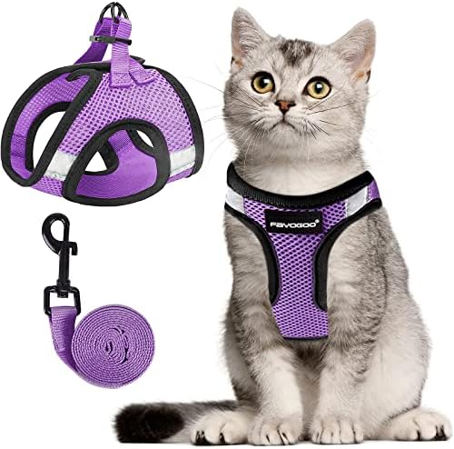 FAYOGOO Cat Harness and Leash Set, Escape-Proof Step-in Vest by FAYOGOO