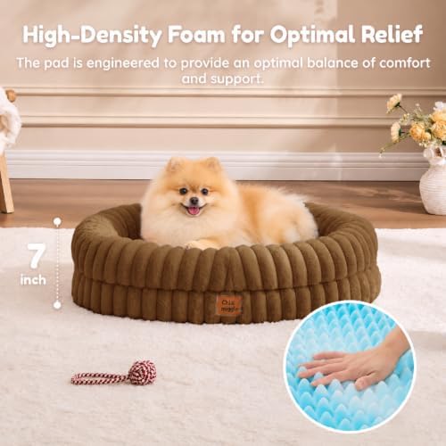 ChiXnuggle Orthopedic Dog Bed, Washable Cover, Faux Fur Bolster Pet Couch - Image 4