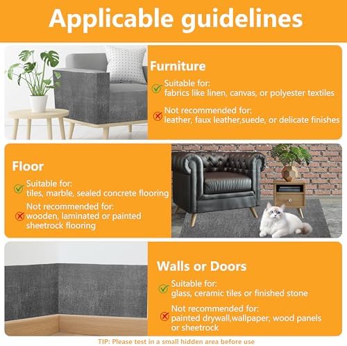 Cat Scratch Pad for Wall, Scratch Furniture Protector - Image 7