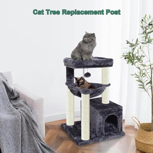 4 PCS Cat Tree Replacement Post, 15.7in & 7.9in M8 Scratching Refill Pole - Image 5