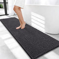 OLANLY Thick Chenille Bathroom Runner Rugs Mats 59x20, Dark Grey by OLANLY