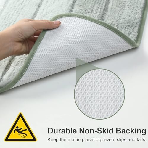 Kmson 2 Piece Ombre Bath Mat Set - Image 3