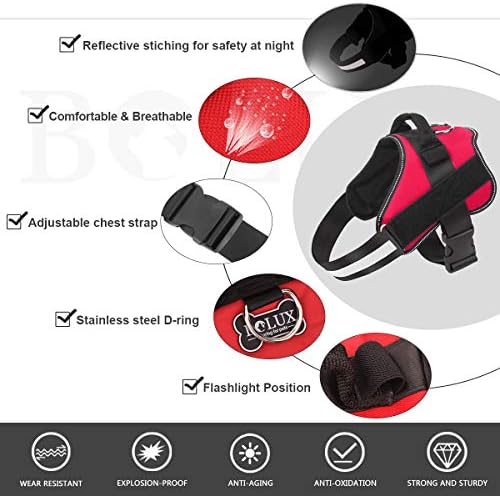 Bolux Dog Harness, No-Pull Reflective Dog Vest, Breathable Adjustable Pet - Image 2