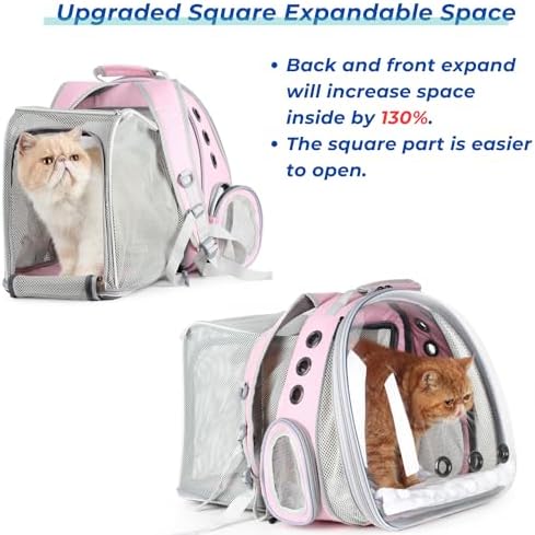Lollimeow Expandable Bubble Cat Carrier Backpack, Supports up to 16 lbs - Image 3