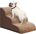 Zerbuger Dog Ramp and Stairs for Bed, Coffee 3 Steps 16" H, Nonslip Cover by Zerbuger