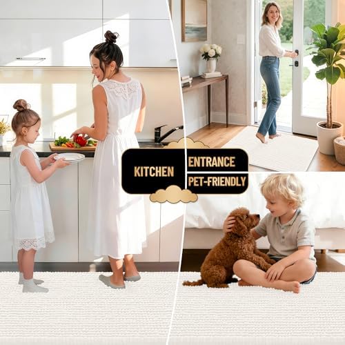 OLANLY Thick Chenille Bathroom Rugs 30x20, Soft Absorbent Bath Mat - Image 6