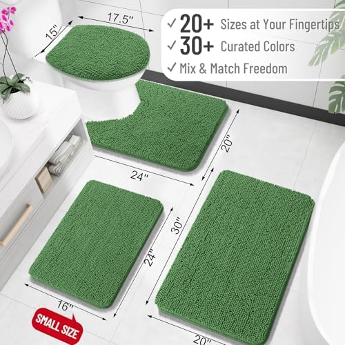 OLANLY Bathroom Runner Rugs 45x27, Extra Soft Absorbent Chenille Bath Rugs - Image 2