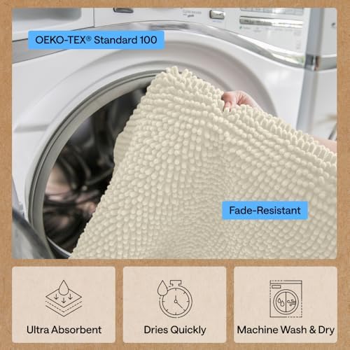GORILLA GRIP SoakSTOPPER Dog Door Mat, Machine Wash and Dry, 24x17 Cream - Image 6