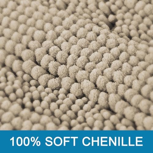 H.VERSAILTEX Bathroom Rug Sets 2 Piece Bath Mats Non Slip Thick Soft Chenille - Image 3