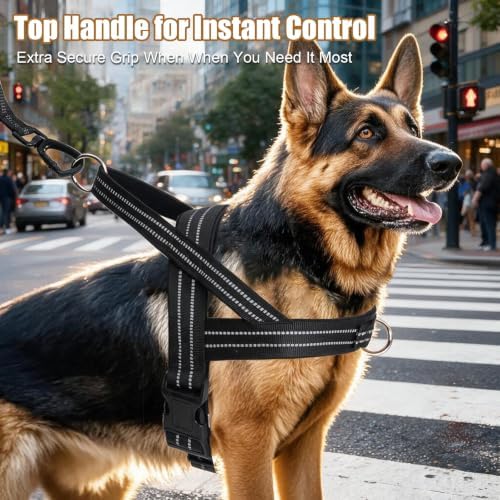 No Pull Dog Harness Front Clip, Escape Proof Dog Harness, Reflective Durable - Image 3