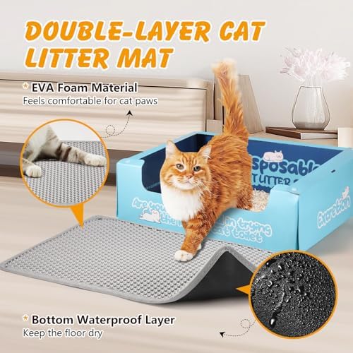 ondware Cat Litter Mat 24 x 15 in, Double Layer, Waterproof - Image 6
