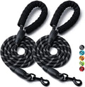 2 Pack Dog Leash, Heavy Duty Nylon Rope Pet Leashes by BOOMIBOO