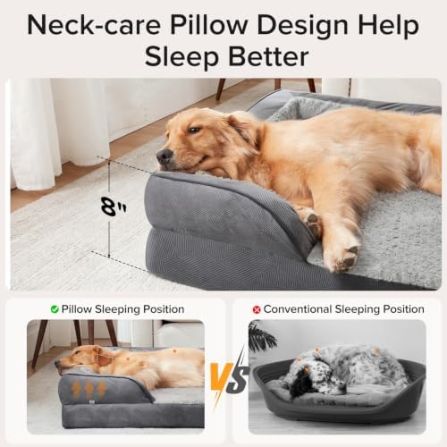 INVENHO XXL Plus Orthopedic Dog Beds Large Sized, XL Washable Dog Sofa - Image 4