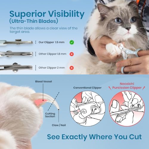 Necoichi Purrcision Stainless Steel Cat Nail Clipper, Made in Japan - Image 7