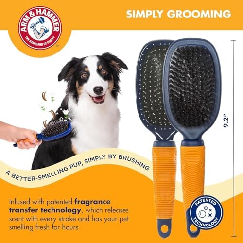 Arm & Hammer Deodorizing Pin & Bristle Dog Brush, Lily & Vanilla - Image 2