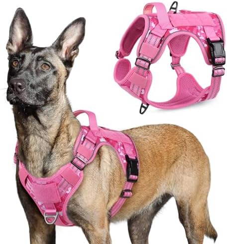 rabbitgoo Tactical Dog Harness for Large, No Pull Military Service Vest by rabbitgoo