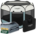 Love's cabin Dog Playpen with Washable Pee Pad, Puppy Pet Cat Playpen Small by Lovescabin