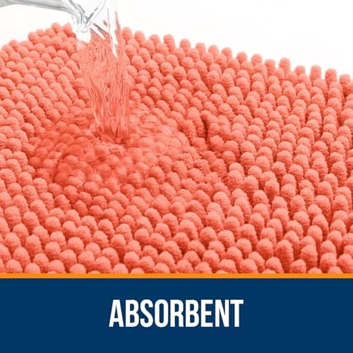 OLANLY Bathroom Runner Rugs 59x24, Extra Soft Absorbent Chenille Bath Rugs - Image 4