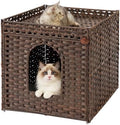 SETVSON Cat Litter Box Enclosure, Large PE Rattan Side Table by SETVSON