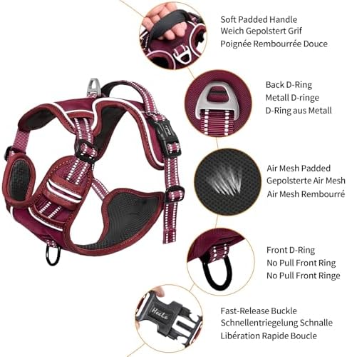 HEELE Dog Harness for Medium Dogs No Pull Dog Vest Harness - Image 2