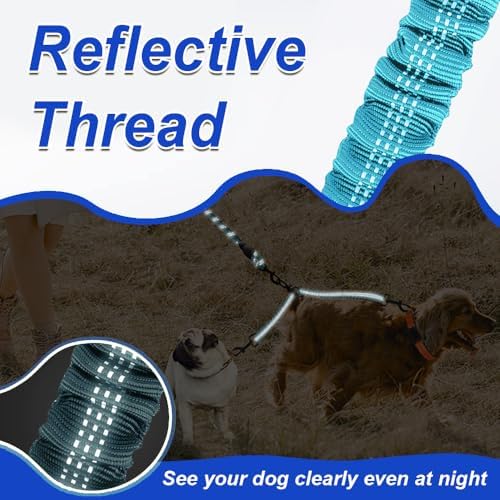 MingXpets Double Dog Leash, 360° Swivel Tangle Free Bungee Walking Training - Image 6