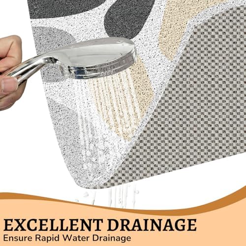 BLESWIN Loofah Bath Mat for Inside Shower, Large Bathtub Mat Non Slip for - Image 2