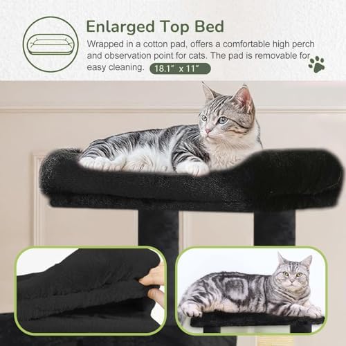 68 Inches Multi-Level Large and Tall Cat Tree Tower - Image 4