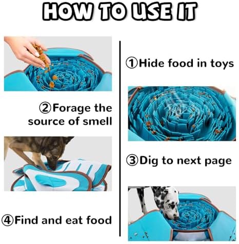 AWOOF Pet Snuffle Mat for Dogs, Interactive Feed Game for Boredom, Encourages - Image 3