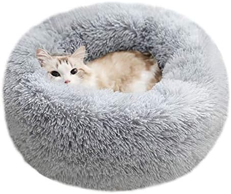 Cat Bed for Indoor Cats, Mini Plush Self Warming Kitten Bed, 20 Inch by BODISEINT