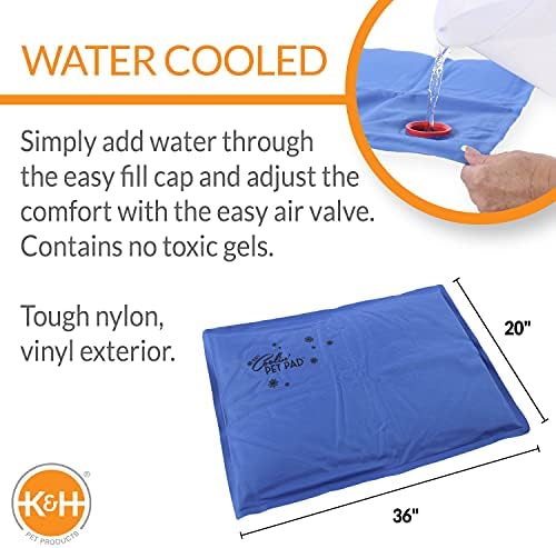 K&H Dog Cooling Mat, Coolin' Pet Pad, Large 36x20in Chill Blue - Image 2