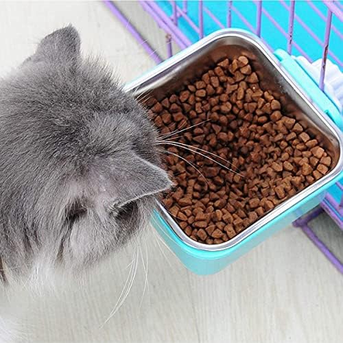 Dog Crate Bowl, Hanging Stainless Steel Removable Pet Crate Water & Food Bowls - Image 6