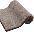 CozeCube Melange Brown Shaggy Bath Mat 32"x20" Non Slip Washable Rug by CozeCube