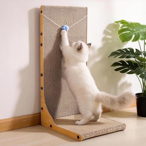 Cat Scratcher, 23.6 Inch L Shape Vertical Cat Scratching Board by YesBes