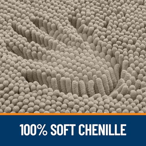 OLANLY Bathroom Rugs 35x24, Extra Soft Absorbent Chenille Bath Rugs - Image 3