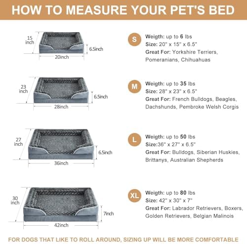 WNPETHOME Orthopedic Washable XL Dog Bed - Image 3