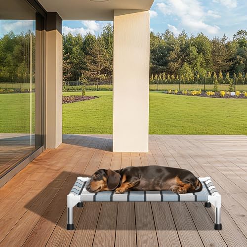 Caghash Elevated Outdoor Raised Dog Bed, Lifted Dog Cot - Image 6