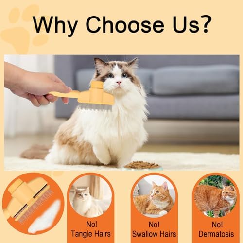 Dogs and Cats Comb with Release Button, Pet Hair Removal Tools with Safe - Image 5