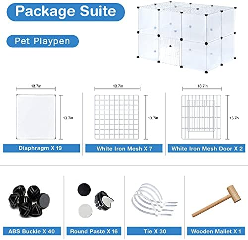 BRIAN & DANY Pet Dog Playpen, Portable Small Animal Transparent Fence Panels - Image 5