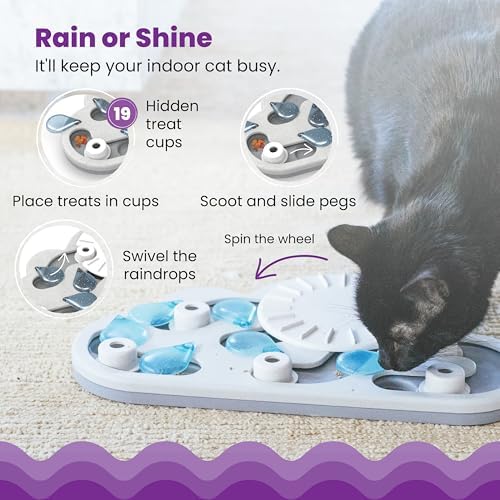 Catstages Nina Ottosson Rainy Day Puzzle & Play Cat Toy Treat Puzzle - Image 3