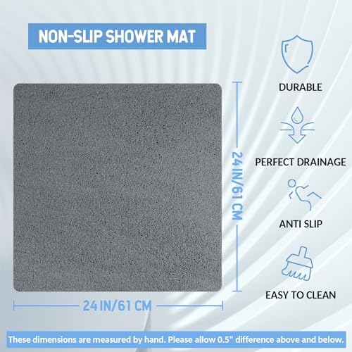 Hargiis Non Slip Shower Mat, Anti Slip Bath Mat, Quick Drying Bath Tub Mats - Image 2