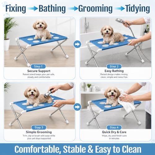 Dog Grooming Hammock, Foldable Pet Grooming Stand - Image 6